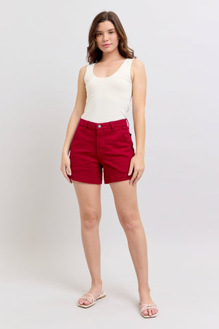 Judy Blue High Wasted Red Shorts - Boutique Bella BellaShorts