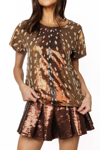 QOS Sequin Deer Tee