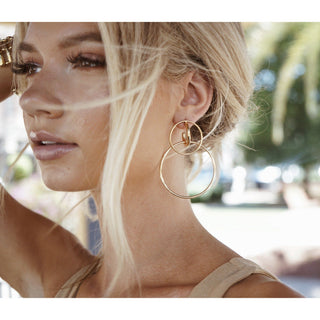 Kara Double Hoop - Boutique Bella BellaEarrings