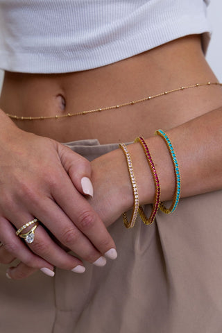 Karla Tennis Bracelet - Turquoise - Boutique Bella BellaBracelet