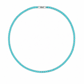 Karla Tennis Necklace - Turquoise - Boutique Bella BellaNecklaces