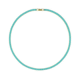 Karla Tennis Necklace - Turquoise - Boutique Bella BellaNecklaces