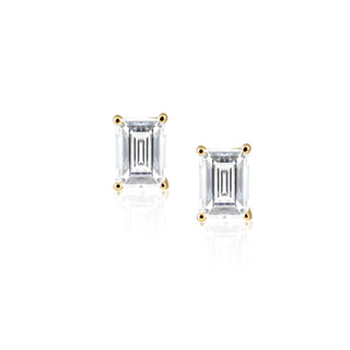 Katie Emerald Cut Studs - Boutique Bella BellaEarrings