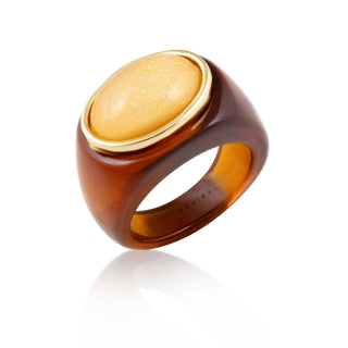 Katy Acrylic Ring - Brown - Boutique Bella BellaRing
