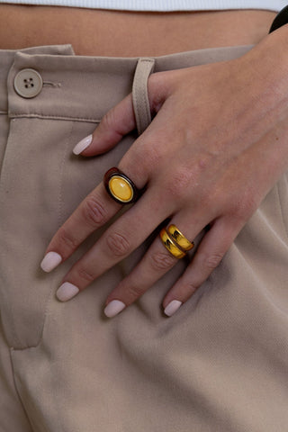 Katy Acrylic Ring - Brown - Boutique Bella BellaRing