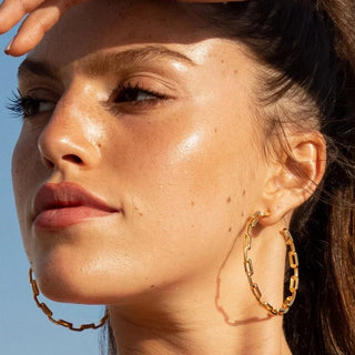 Kaye Link Hoops - Boutique Bella BellaEarrings