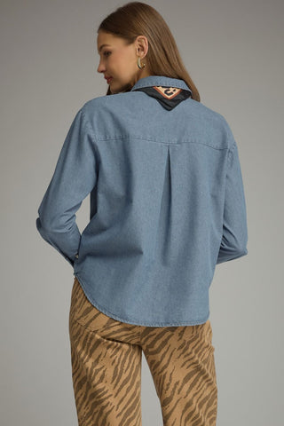 Keep It Wild Denim Button Down - Boutique Bella BellaTop