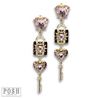 Key to my heart earring - Boutique Bella BellaEarrings