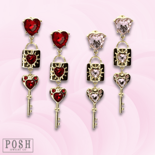 Key to my heart earring - Boutique Bella BellaEarrings