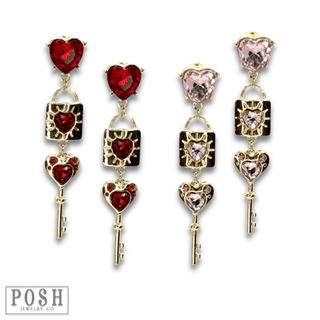 Key to my heart earring - Boutique Bella BellaEarrings