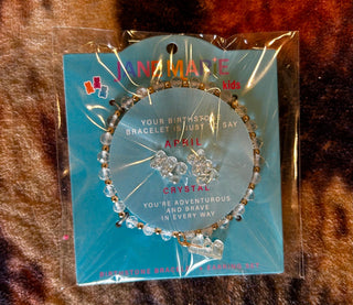 Kids Birth Stone Faceted Beaded Bracelet/ Earring Set - Boutique Bella BellaKids Jewelry