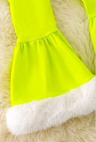 Kids Grinch W/Fuzzy Leg Cuff Set - Boutique Bella BellaKids