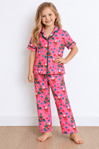 Kids Pretty in Pinkmas PJ Set - Boutique Bella BellaChristmas Apparel