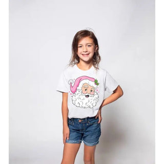 Kids Santa with Pink Hat T-Shirt - Boutique Bella BellaT-Shirt