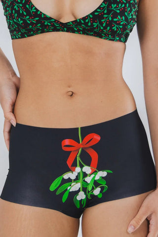 Kiss Me There Boyshort - Mistletoe - Boutique Bella Bellaboyshort underwear