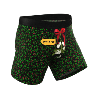 Kiss Me There Mistletoe Men's Boxer - Boutique Bella Bellamens underwear