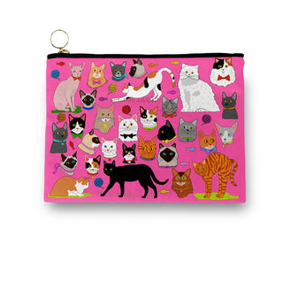 Kitty Cat Parade Amenity / Cosmetic Bag - Boutique Bella BellaMakeup Bag