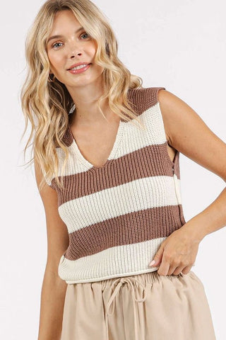 Knit Me Up Cocoa Sweater Vest - Boutique Bella BellaSweater Vest