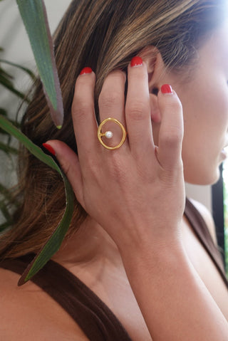 Krista Pearl Ring - Boutique Bella BellaRing