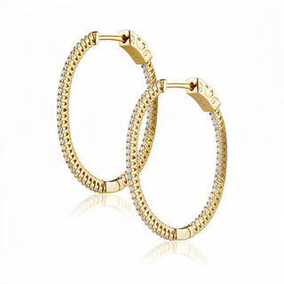 Kristen CZ Oval Hoop - Boutique Bella BellaEarring