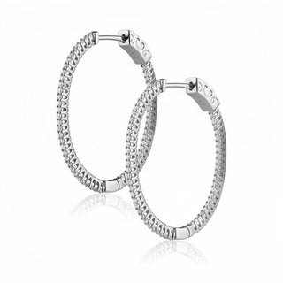 Kristen CZ Oval Hoop - Boutique Bella BellaEarring