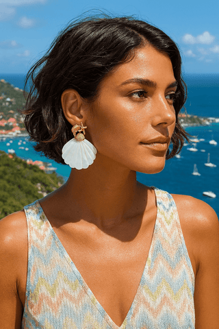 Kyla Shell Earrings - Boutique Bella BellaEarring