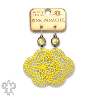 Lace design clover earring with Austrian crystal - LC - Boutique Bella BellaEarrings