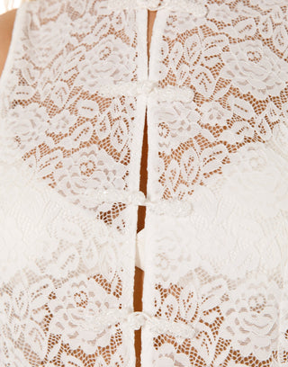 Lace & Lotus Detail Tank - Boutique Bella Bellatops