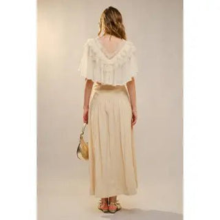 Lace Ruffle Chiffon Crop Top - Boutique Bella BellaCropped Top