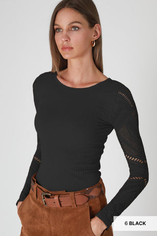 Lace Textured Top - Boutique Bella BellaTops