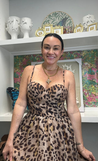 Lady Leopard Midi Dress - Boutique Bella BellaDress