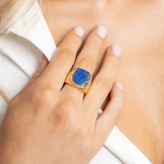 Lapis Lazuli Statement Ring - Boutique Bella BellaRings