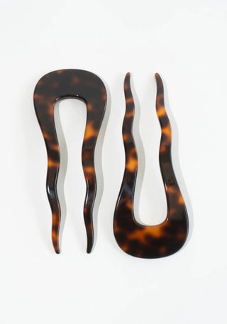 Large Chignon Hairstick Dark Tortoise - Boutique Bella Bellahair pin