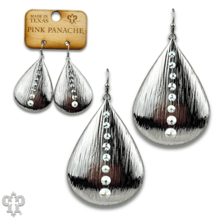 Large raindrop earring with Austrian crystals - Boutique Bella BellaEarrings