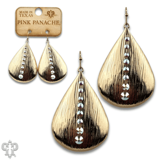 Large raindrop earring with Austrian crystals - Boutique Bella BellaEarrings