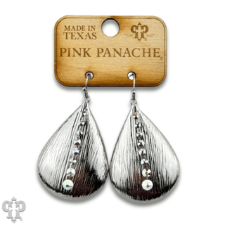 Large raindrop earring with Austrian crystals - Boutique Bella BellaEarrings