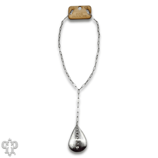 Large raindrop pendant necklace with Austrian crystals - Boutique Bella BellaNecklaces