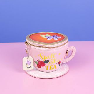 Lavender Tea Cup Crossbody - Boutique Bella BellaPurse