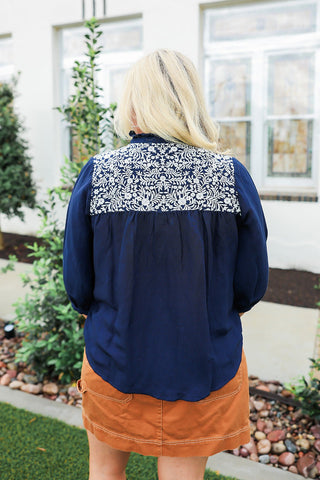 Layerz - The Jane - Navy/White - Boutique Bella BellaTop