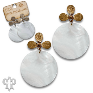 Shell disc earring, last call