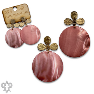 Shell disc earring, last call