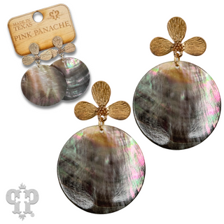 Shell disc earring, last call