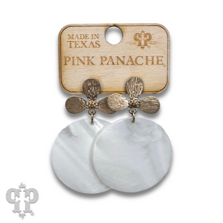 Shell disc earring, last call