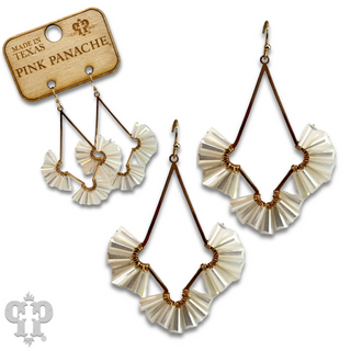Teardrop earring with fluted beads - Last Call