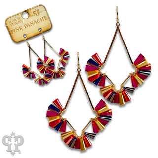 Teardrop earring with fluted beads - Last Call