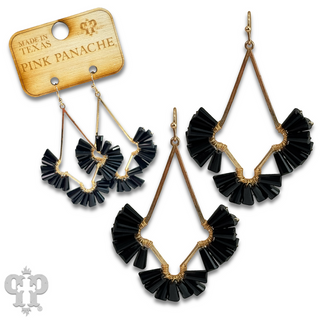 Teardrop earring with fluted beads - Last Call