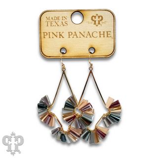 Teardrop earring with fluted beads - Last Call