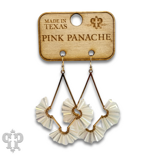 Teardrop earring with fluted beads - Last Call