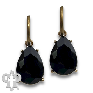 Rhinestone teardrop mini hoop earring - LC