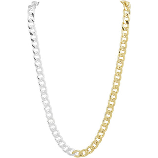 Leila Link Necklace -Two Tone - Boutique Bella Bella